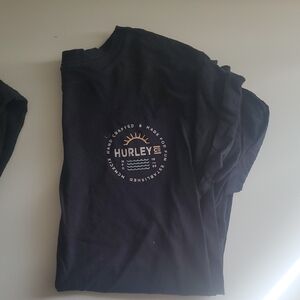 Hurley Black Tee with Sunwave Logo